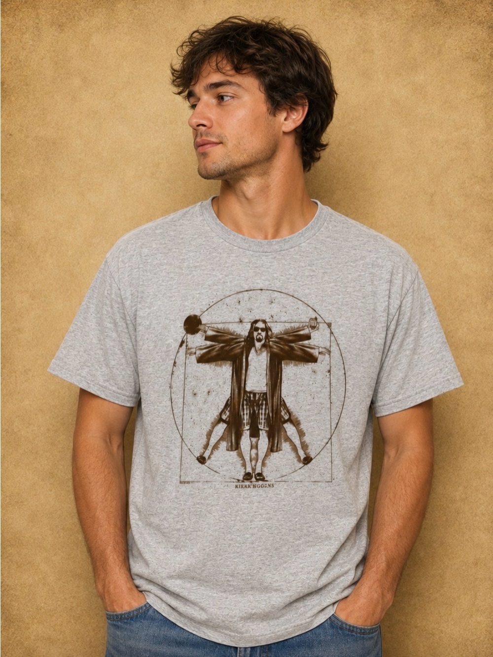 The Big Lebowski Gray Graphic T-Shirt
